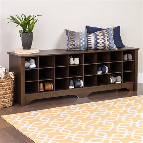 shoe bench long|tall shoe storage bench.